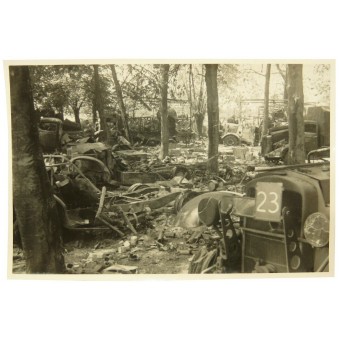 Western front destroyed vehicles/ British Morris-Commercial CS8, Opel-Blitz. Espenlaub militaria